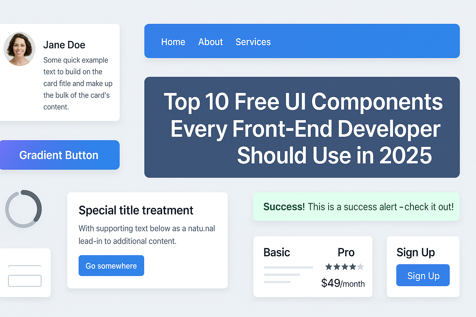 Free modern UI components for web developers 2025 – MyUIHub